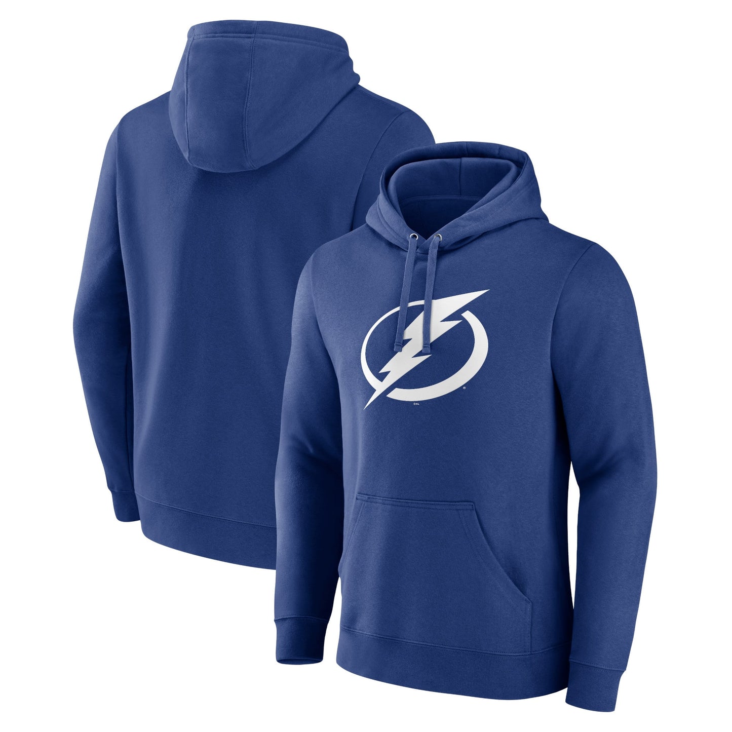 Men's Fanatics Branded Blue Tampa Bay Lightning Primary Logo Pullover Hoodie