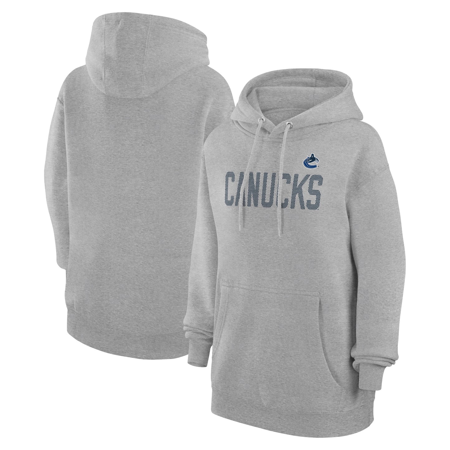 Women's G-III 4Her by Carl Banks  Heather Gray Vancouver Canucks Dot Print Pullover Hoodie